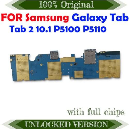 Free shipping Original For Samsung Galaxy Tab 2 10.1 P5100 3G P5110 WIFI Motherboard EU Version Logic board With chips Plate LBS