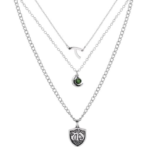 20Sets Hope Mikaelson Necklace Family Crest Pendant Wishbone Legacies Layer Necklace Women Cosplay Jewelry Wish Clavicle Chain