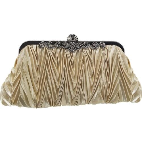 2019 Pleated Evening Mini Satin Bag Wedding Lady Chain Handbag Women Girl Shoulder Bags Clutches Bridesmaid Messenger Luxury