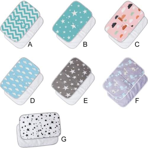 2020 New Baby Waterproof Mattress Foldable Washable Baby Changing Mat Children Reusable Cartoon Cotton Bed Pad 50x70cm