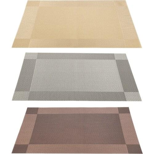 4 Pcs Placemat Fashion PVC Dining Table Mat Plate Pads Bowl Pad Coasters Table Cloth Pad Coffee Mats Table Bowl Mat Home Decor