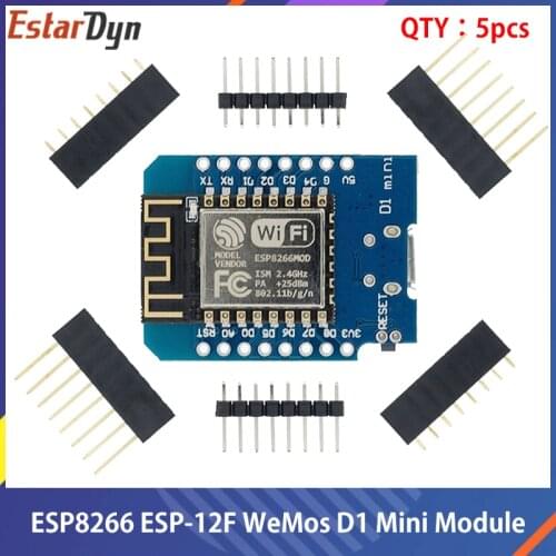5pcs ESP8266 ESP-12 ESP-12F CH340G CH340 V2 USB WeMos D1 Mini WIFI Development Board D1 Mini NodeMCU Lua IOT Board 3.3V