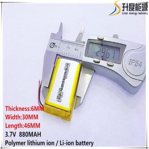 5pcs [SD] 3.7V,880mAH,[603046] Polymer lithium ion / Li-ion battery for TOY,POWER BANK,GPS,mp3,mp4,cell phone,speaker