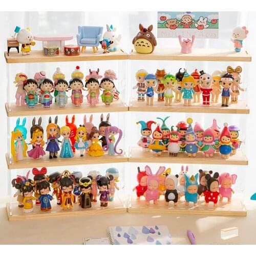 Acrylic Blind Box Storage Display Stand Toys Dustproof Display Cabinet Dolls Perfume Display Rack Table Decoration Storage Shelf