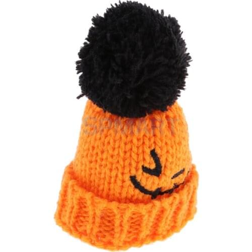 Christmas Festival Clothing Accessory - Knitted Woolen Pumpkin Beanie Hat Ski Cap For for Kurhn Girl Dolls Xmas Dress-up