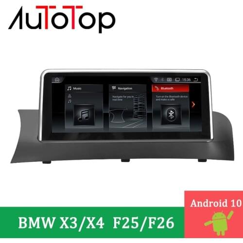 AUTOTOP 10.25 inch Car Auto Radio GPS Stereo Audio For BMW X3 F25 X4 F26 2011-2016 CIC/NBT Multimedia Stereo Monitor Bluetooth