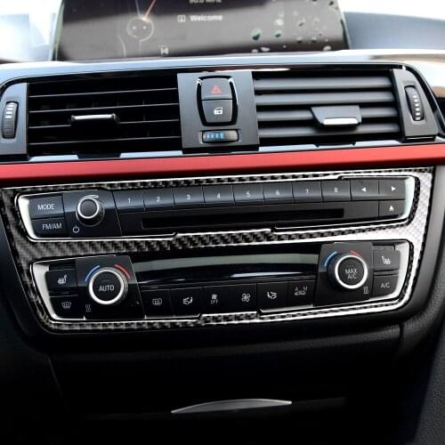 Car CD Audio Air Conditioning Panel Strip Frame for BMW 3 3GT Series F30 F34 2013-2015 Central Control Decal Interior Decoration