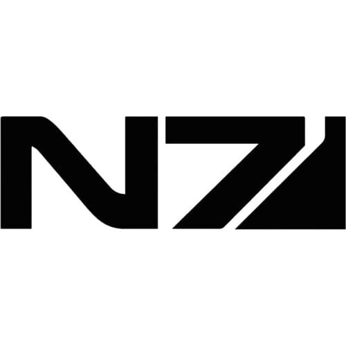 Car Sticker Vinyl 3D Mass Effect N7 Adhesive Originality Car Sticker Decor Vinyl Decal Car Styling Black/Silver/Laser 15X4.9CM