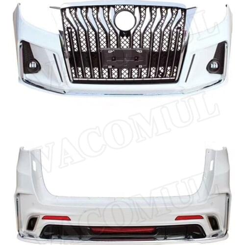 PP Unpainted Front Bumper Grill Cover Rear Bumper lip Diffuser Spoiler For Buick GL8 Body Kit Car Styling
