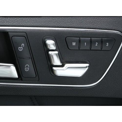 Car styling Interior seat adjustment buttons switch sequins cover Trim sticker for Mercedes Benz B E ML GL Class coupe CLS W213