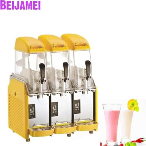 Beijamei Commercial ice snow slush machine 3 tanks desktop electric snow mud smoothie machines for sale
