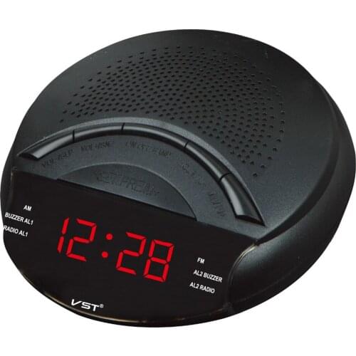 Radio Alarm Clock LED Ditigal Backlight Alarm clock FM AM Auto Search clock Snooze Sleep Table Clock With EU Plug AC Power