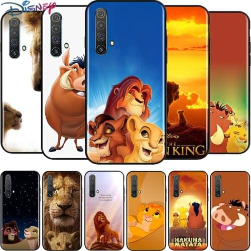 Disney Cartoon The Lion King for Realme Narzo 20 10 7 6 6i 6S 5 5i 5S 3 3i 2 Pro Black TPU Soft Phone Case