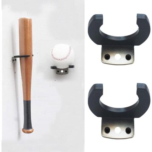 TWO Vertical Baseball Bat Softball Bat Display Wall Mount Wall Rack Wall Holder - NO BASEBALL BAT