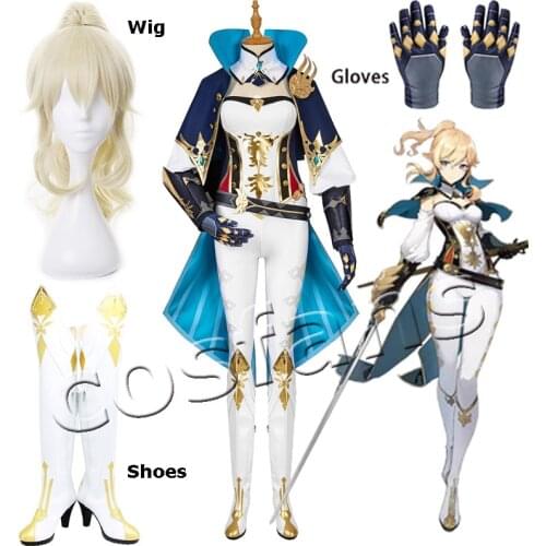 Genshin Impact Jean Cosplay Costume Carnival Halloween Dress Women Performance Outfit Props Genshin Impact Costumes Jean Suits