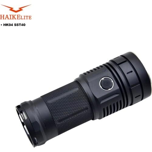 Haikelite HK04 4 x SST40 9000LM Anduril UI Super Bright Flashlight - Black 6500K