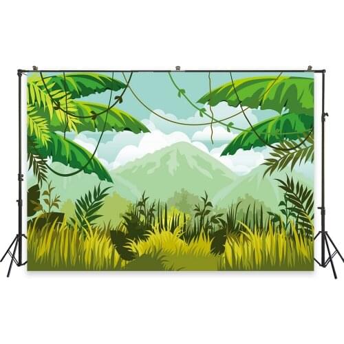 HUAYI Photo Background Newborns Baby Shower Birthday Party Wild Tropical Rainforest Photography Backdrop Photo Backdrops XT-6499