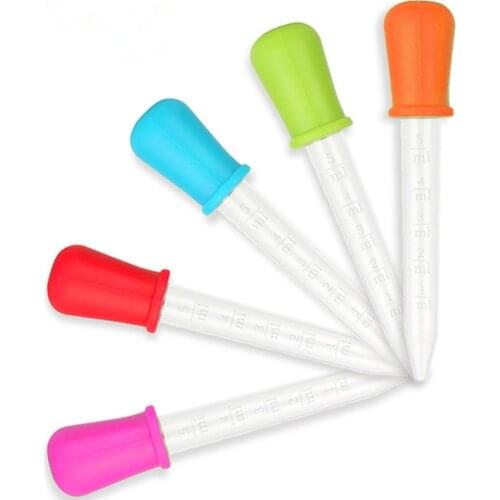Hot Sale 6PCS/10PCS Baby Dropper Medicine Feeder Child Medicine Device Silicone Pipette Liquid Food Dropper Infant Utensils 5ML