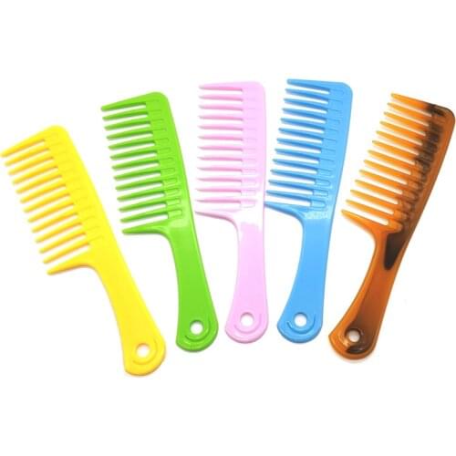 Hot Sale Durable Plastic Large Wide Tooth Detangling Comb For Curly Hair Comb