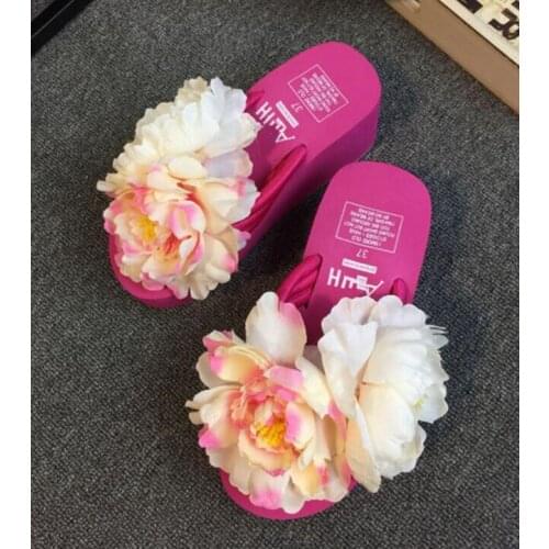 HAHAFLOWER New Summer Womens Sandals Flip flop Shoes Woman High-Heeled Platfroms Casual Wedges For Women High Heels Shoes