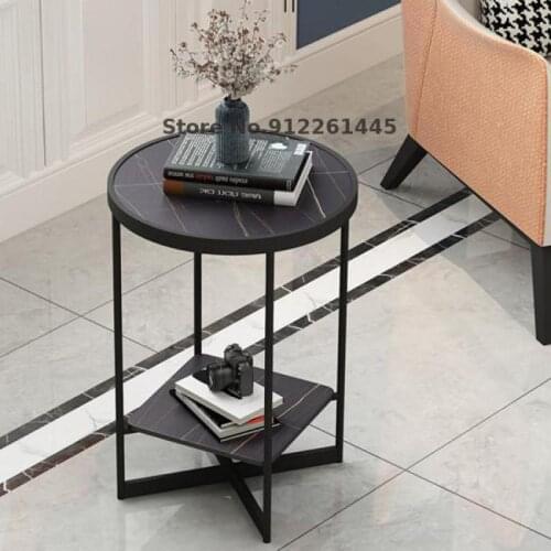 Italian Sofa Edge Several Changhong Glass Corners Several Simple Light Luxury Living Room Small Tea Table Iron Balcony Double-la