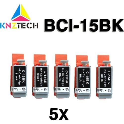 5X BLACK Ink Cartridge compatible for BCI15 BCI-15 BCI 15 For Canon i70 i80 SELPHY DS700 DS810 PIXMA iP90 mini220 Printer