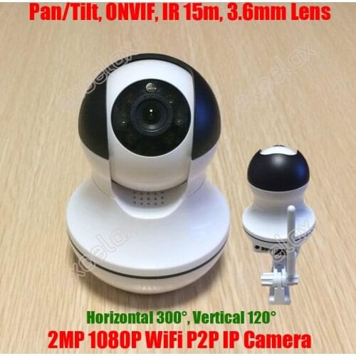 Mobile Phone APP Push P2P WiFi 1080P 2 Megapixel HD Wireless Pan Tilt IP Camera Home Baby Monitor Nanny Robot PT Camera ONVIF