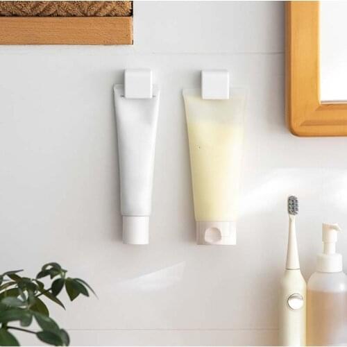 Home Toothpaste Facial Cleanser Hand Soap Plastic Wall Hanging Holder Bathroom Supply Toothpaste Clip Cleaning Accessories Sets