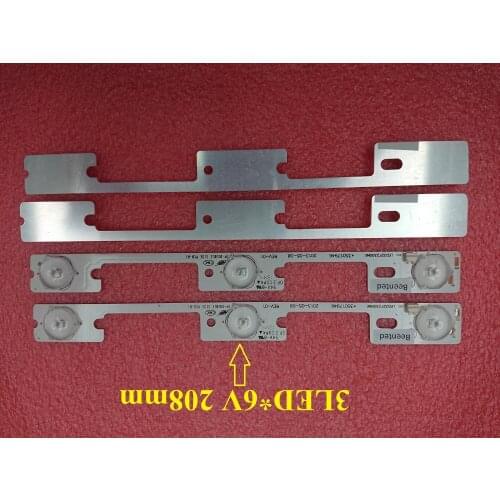 New 30set=120 PCS 3LED 6V 208mm LED backlight strip for KONKA LED32F2300NE LED32F2300FX 35017946 35017947 35017948
