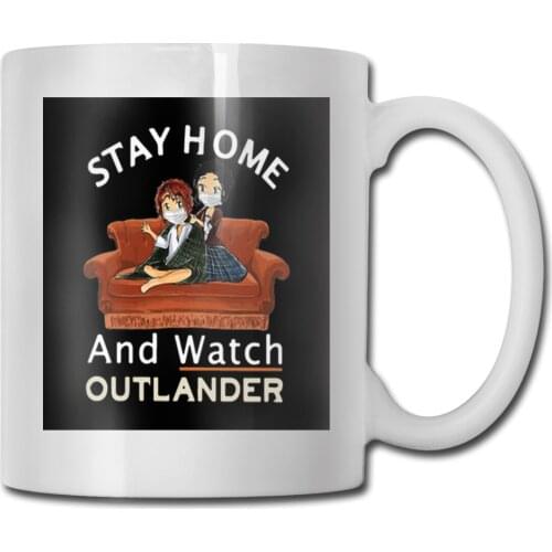 Stay Home And Watch Outlander Womens Man Logo Female Youth Street Style Interesting Pictures Humour Winter Mug Cup