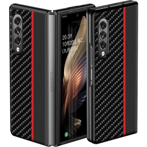 For Samsung Galaxy Z Fold 3 Case Innovative Design carbon fiber texture Full Protective Case For Galaxy Fold 3 Shockproof Cover
