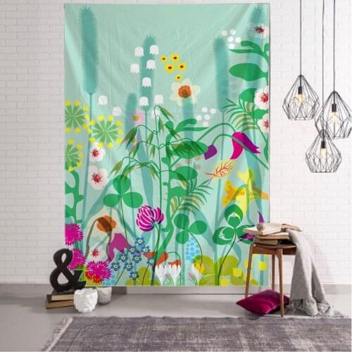 Psychedelic Mushroom Abstract Tapestry Art Deco Blanket Curtain Hanging Home Bedroom Living Room Decoration Polyester Hippie