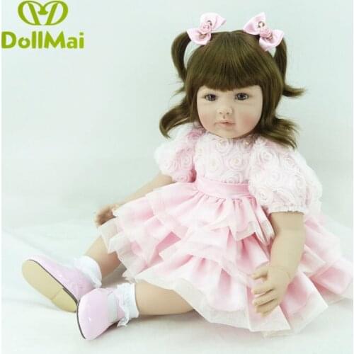 Silicone Reborn Baby Doll Toys 60cm Princess Toddler girl Babies Like Alive Bebes reborn menina bonecas Brinquedos