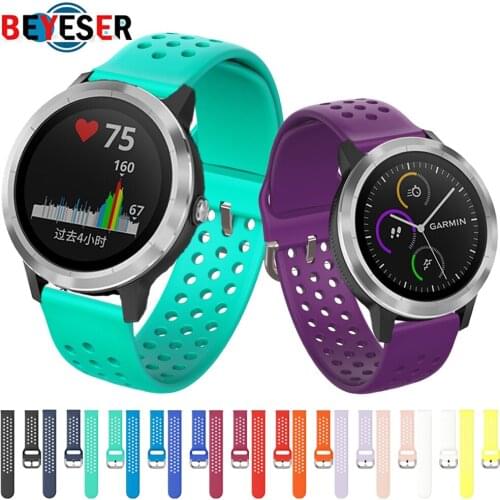 20mm Silicone SmartWatch Strap for Garmin Vivoactive 3 /3 music /Vivomove HR /Forerunner 245/245M 645 Ven Wristband bracelet