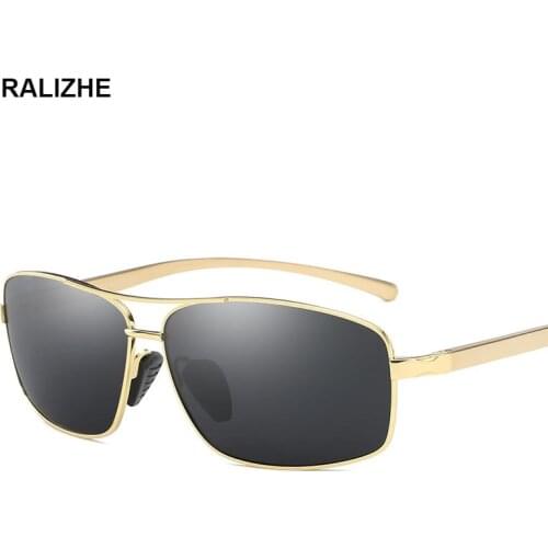 Brand New Mens Polarized Sunglasses Goggle Vintage Driving Gold Frame Sun Glasses Designer Eyewear Accessories For Male UV400