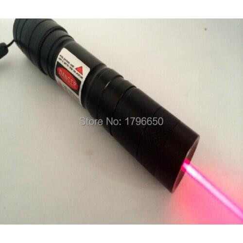 Super Powerful Military 2w 2000m 650nm red laser pointers Flashlight Light Burn black match/pop balloon+charger+gift box Hunting