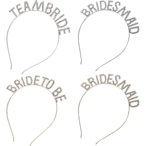 Wedding Decoration Gold Teambride bridesmaid Bachelorette Party Bridal Shower Hen Party Even Crown Gifts