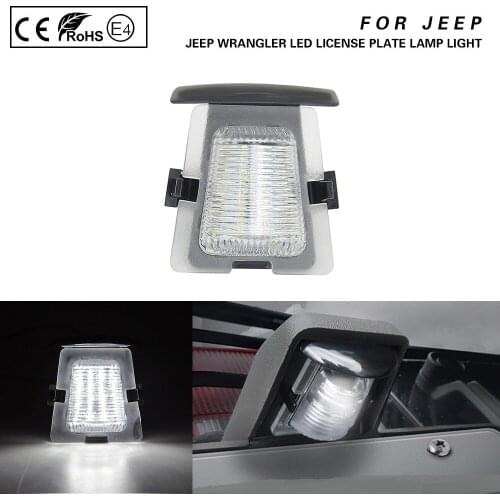 LED License Number Plate Light Lamp For Jeep Wrangler 2007 2008 2009 2010 2011 2012 2013 2014 2015 2016 2017 2018 68064721AA