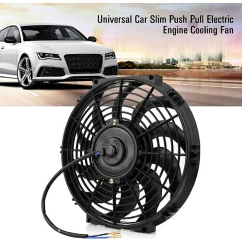 Universal 12V 80W 2100RPM Straight Black Blade Car Electric Radiator Cooling Radiator Fan Kit 8 9'' 10'' 12'' 14
