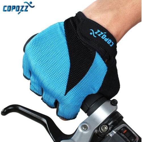 COPOZZ Cycling Gloves Half Finger Summer Bike Gloves Anti Slip Breathable Guantes Ciclismo MTB Mountain Men Sport Bicycle Gloves