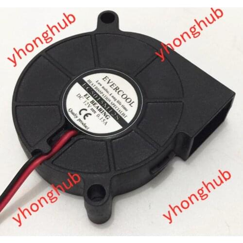 EverCool EC5015M12S DC 12V 0.15A 50x50x15mm 2-Wire Server Cooling Fan