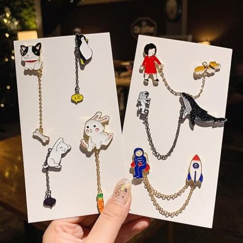 ZHENKEROU Brooches With Cats For Clothes
