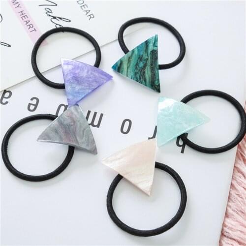 Fashion Simple Triangle star sky wild hair ring hair accessories Girls Women Hair Accessories Elastic Hair Rope Rubber Bands