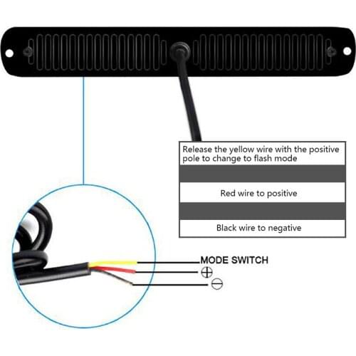2020 New 1x White/Amber 24 LED Car Auto Emergency Warning Hazard Flash Strobe Light Bar Hot Sale