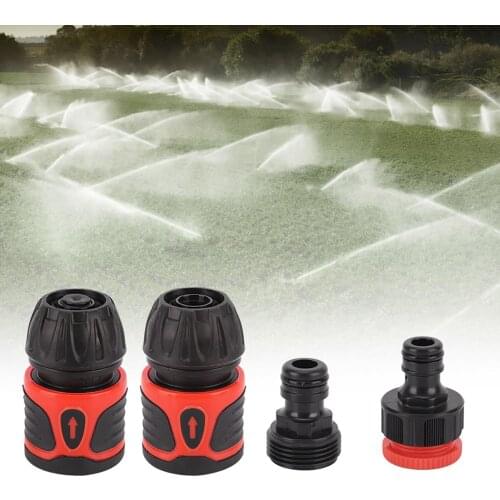 4Pcs Garden Hose Quick Connector Water Pipe Adapter Kit Home Gardening Accessories for 1/2 Hose