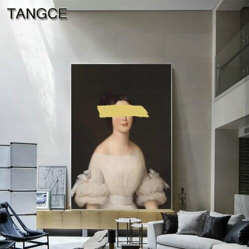 Abstract Aristocratic Girl Poster Print Fashion Pink Bubbles Girl Wall Picture for Living Room Prank Figure HD Tableaux Wall Art