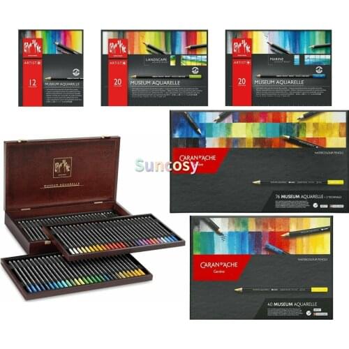 Caran D'Ache Museum Aquarelle Watercolour Pencils | Drawing Sketching | Assorted Set, 3.8mm, Ultra-high Pigment Concentration