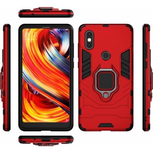 Phone Holder Finger Ring Case for Xiaomi Mi Mix 2S Magnetic Armor Shockproof Cover on the for Xiomi Mi MiX 2s MiX2s MIMix2s Capa