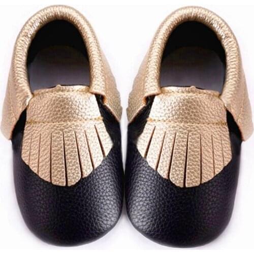 Newborn baby moccasins fringe PU leather first walkers soft slip-on infant baby shoes boys girls sapatos infantil