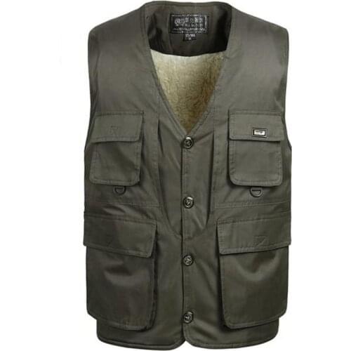 Winter Vest Men 2016 Solid Mandarin Collar Causal Waistcoat Plus Size Faux Fur Vest Mens Outwear Vest P20